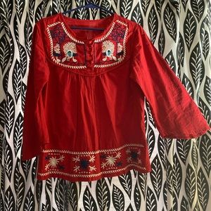 Unique Boho embroidered top from Hong Kong